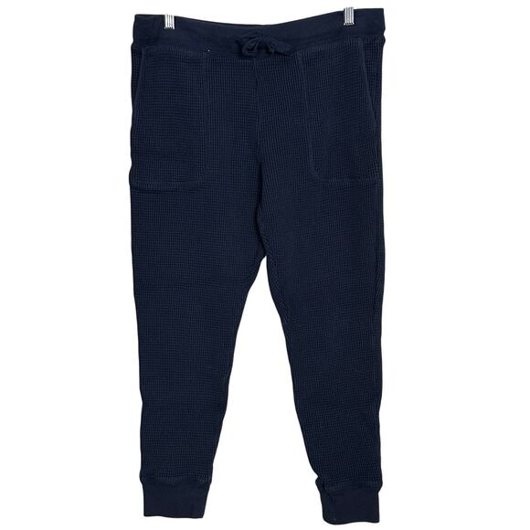 J. Crew Pants - J.Crew Women Thermal Waffle Weave Pants Navy Medium Jogger Lounge Fits Large